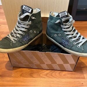 Golden Goose green high top sneakers size 5.5 (36)